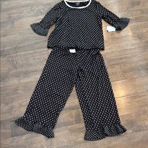 Kate Spade Print Jersey Knit Cropped Coordinating Pajama Set size S